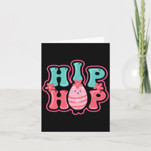 Tarjeta Conejito lindo búsqueda de huevos hip hop feliz pa