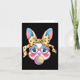 Tarjeta Conejito Lindo Conejo Cara Tie Dye Gles Chica Feli