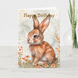 Tarjeta Conejito lindo de primavera