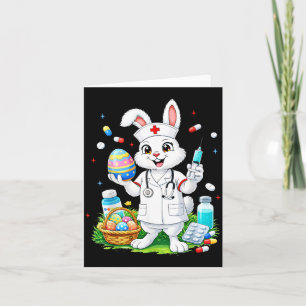 Tarjeta Conejito Lindo Enfermera RN CNA UCI Pascua Hombres