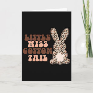 Tarjeta Conejito lindo leopardo guepardo Little Miss Cotto
