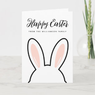 Tarjeta Conejito Lindo Minimalista Personalizado Feliz Pas