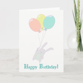 Tarjeta Conejito lindo simple con impulsos