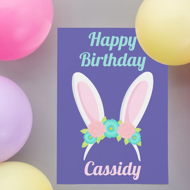 Tarjeta Conejito Personalizado de la fiesta de cumpleaños  (Subido por el creador)