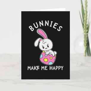Tarjeta Conejitos Lindos Me Hacen Feliz Conejito De Pascua
