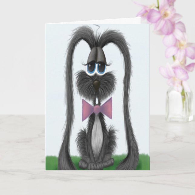 Tarjeta Conejo adorable (Orquídea)