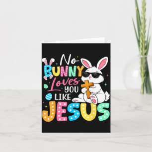 Tarjeta Conejo ama como Jesús para niños niña mujeres