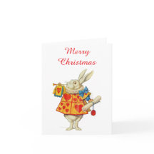 Conejo Blanco de Navidad Herald Alice en el País d