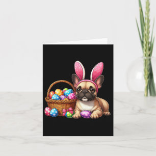 Tarjeta Conejo bulldog Feliz Bulldog de Pascua Lover Easte