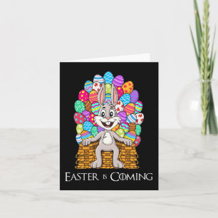 Tarjeta Conejo Cesta de Pascua Huevo Trono de Huevos Niña 