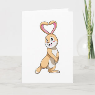 Tarjeta Conejo con corazón