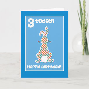 Tarjeta Conejo conejo conejo lindo en saludo de cumpleaños