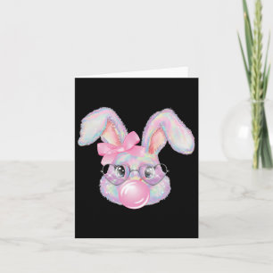 Tarjeta Conejo conejo que sopla burbuja feliz banana de pa