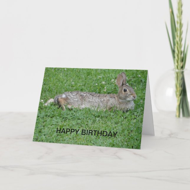 Tarjeta Conejo, cumpleaños (Anverso)