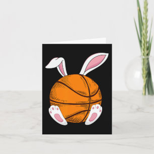 Tarjeta Conejo de baloncesto de Pascua Conejo Conejo Feliz