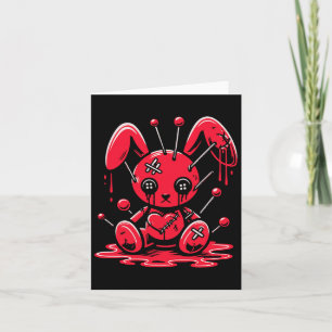 Tarjeta Conejo de Bunny Cosido Pastel Goth Anime Kawaii Go