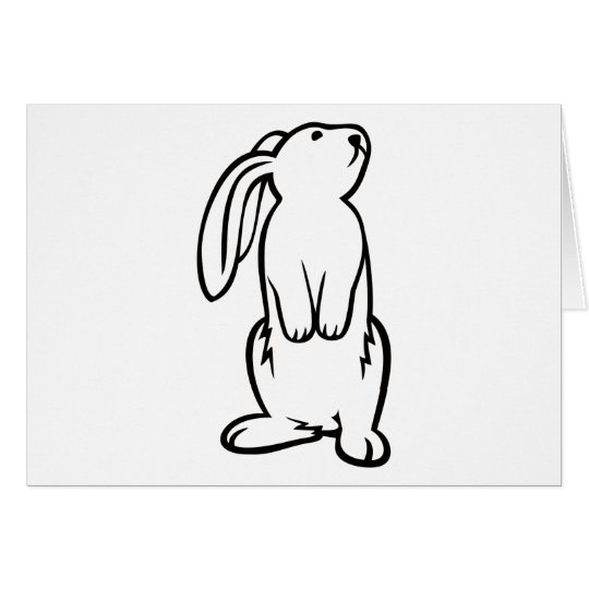 Tarjeta Conejo de conejito blanco adorable