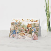 Conejo de cuento clásico Feliz cumpleaños