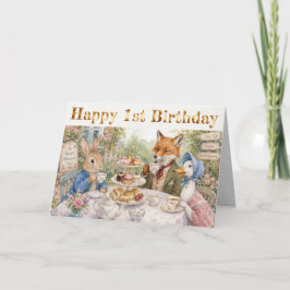 Tarjeta Conejo de cuento clásico Feliz cumpleaños