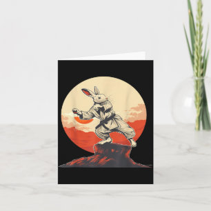 Tarjeta Conejo de karate motivo Taekwondo Jiu-Jitsu MMA Li
