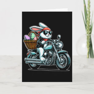 Tarjeta Conejo de motocicleta huevos de Pascua Biker 1