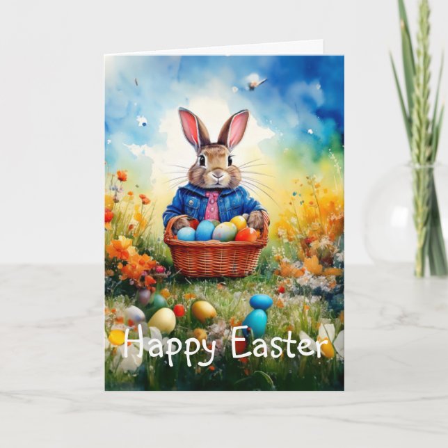 Tarjeta Conejo de Pascua  (Anverso)
