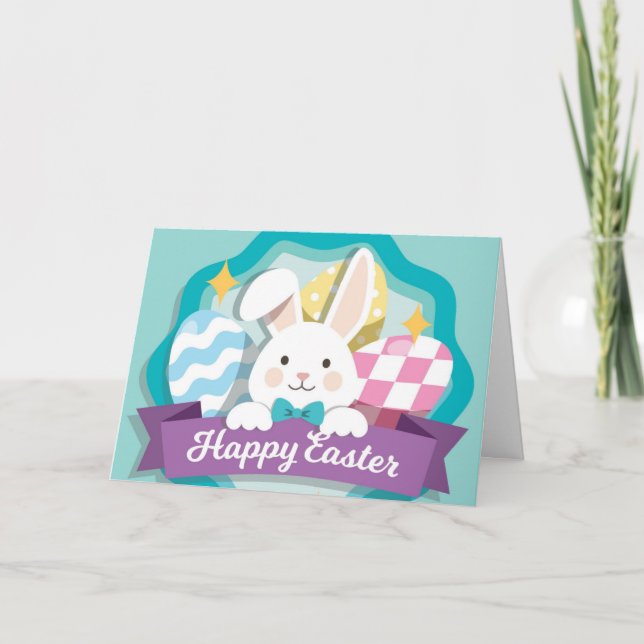 Tarjeta Conejo de Pascua (Anverso)