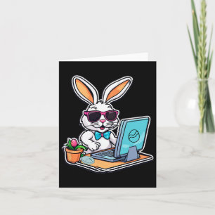 Tarjeta Conejo de Pascua Amantes de Videojuegos de Computa