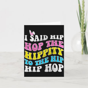 Tarjeta Conejo de Pascua con ritmo de hip hop divertido pa
