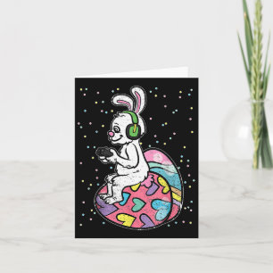 Tarjeta Conejo de Pascua de Gamer con C