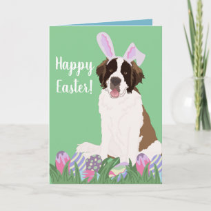 Tarjeta Conejo de Pascua de San Bernard