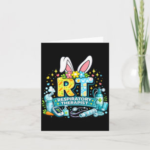 Tarjeta Conejo de Pascua de Terapeuta Respiratorio Diverti