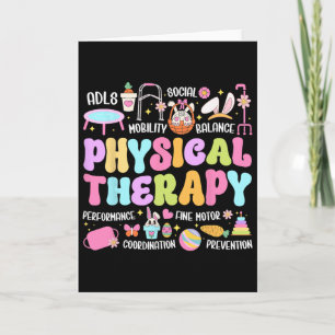 Tarjeta Conejo de Pascua de Terapia Física Terapeuta Físic