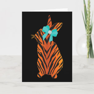Tarjeta Conejo de Pascua del año del tigre 2022 Pr de anim