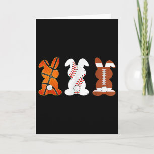 Tarjeta Conejo de Pascua Deportes Bysketbyll Bysebyll Foot