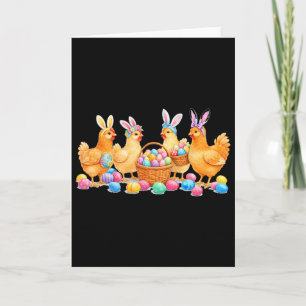 Tarjeta Conejo de Pascua Día de Pascua Amante del Pollo Ma