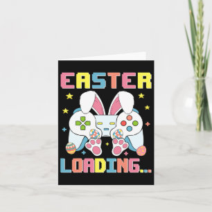 Tarjeta Conejo de Pascua Día de Pascua Cargando Videojuego