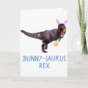 Tarjeta Conejo de Pascua Dinosaurio T Rex Tyrannosaurus Ca