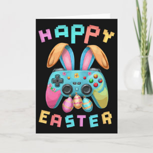 Tarjeta Conejo de Pascua divertido Controlador de juegos p