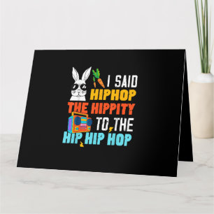 Tarjeta Conejo de Pascua divertido Hip Hop Hippity niños n