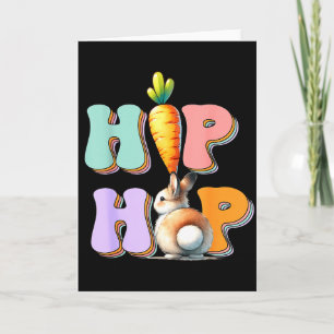 Tarjeta Conejo de Pascua divertido Hip Hop Hippity niños n