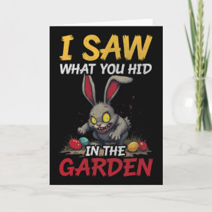 Tarjeta Conejo de Pascua Espeluznante Conejo Espeluznante
