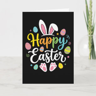 Tarjeta Conejo de Pascua Feliz Conejo Divertido Día de Pas
