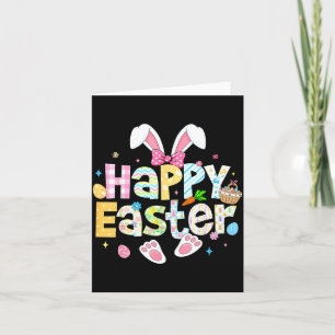 Tarjeta Conejo de Pascua Feliz Huevo para Niñas Mujeres Ad