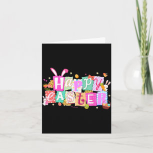 Tarjeta Conejo de Pascua feliz huevo para niños niña mujer