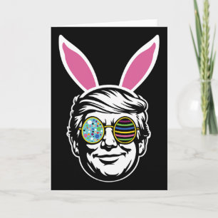 Tarjeta Conejo de Pascua Feliz Trump Caza de Huevos de Pas