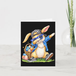 Tarjeta Conejo de Pascua genial Hip Hop Niños Chicos