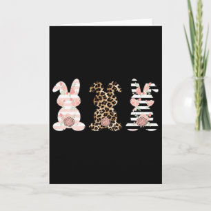 Tarjeta Conejo de Pascua Leopardo Trio Conejo de Pascua Su