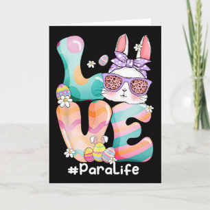 Tarjeta Conejo de Pascua lindo para paraprofesional con