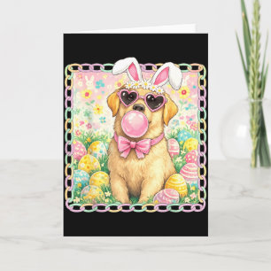 Tarjeta Conejo de Pascua Perro Orejas de Conejo Divertido 